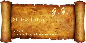 Gilicz Hella névjegykártya